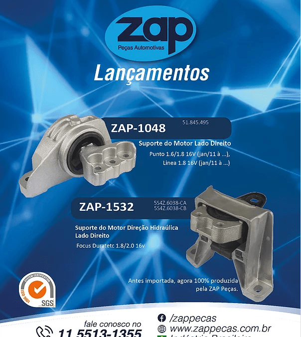 Lançamento Abril – ZAP 1048 e ZAP 1532